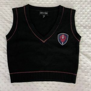 black patch sweater vest 
size small
like new